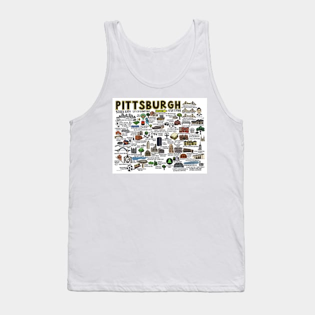 Pittsburgh Map Tank Top by fiberandgloss